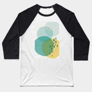 Modern Minimalist Abstract Baseball T-Shirt